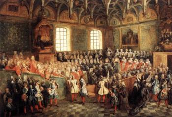 尼古拉斯 朗尅雷 The Seat of Justice in the Parliament of Paris in 1723